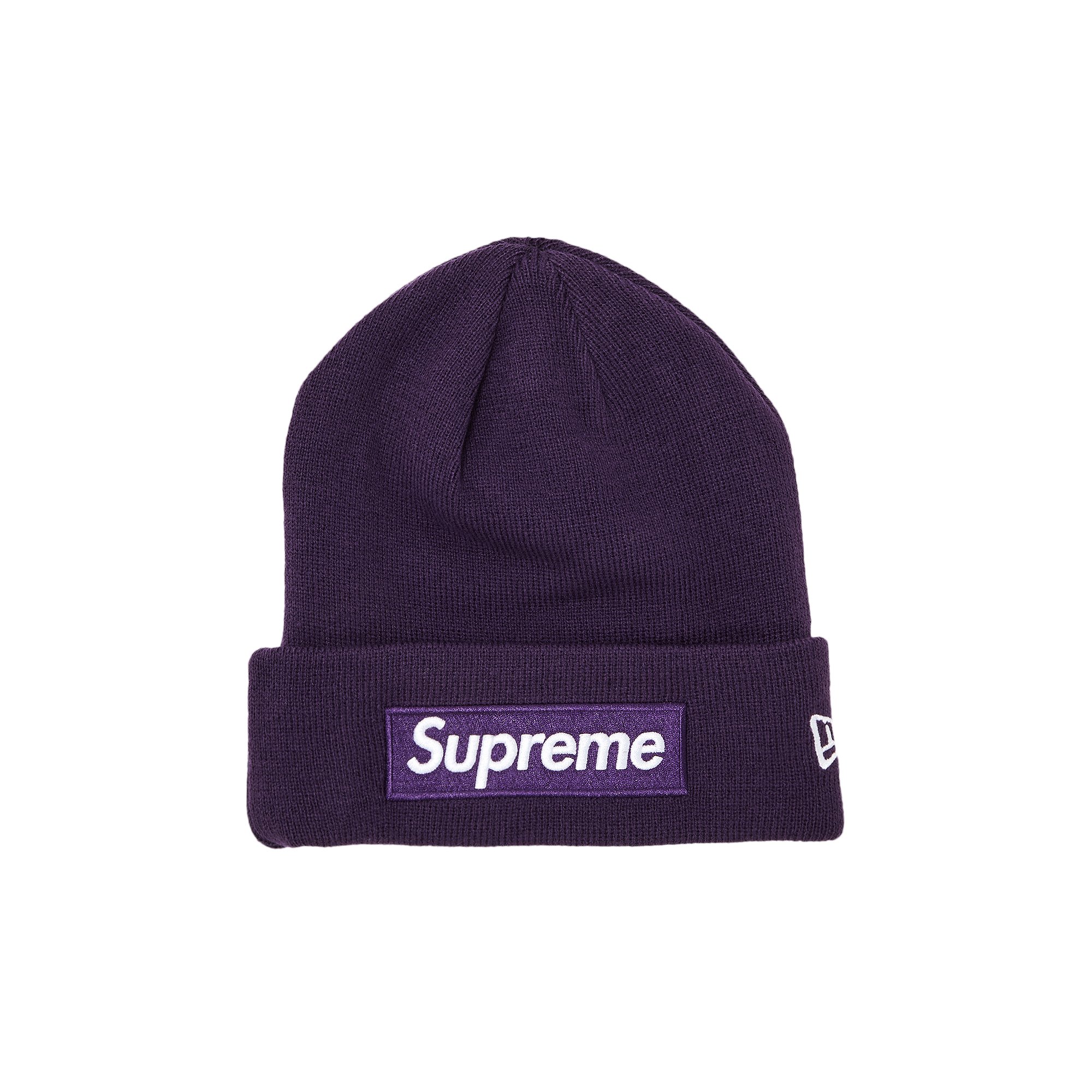 Supreme x New Era Box Logo Beanie 'Dark Purple'