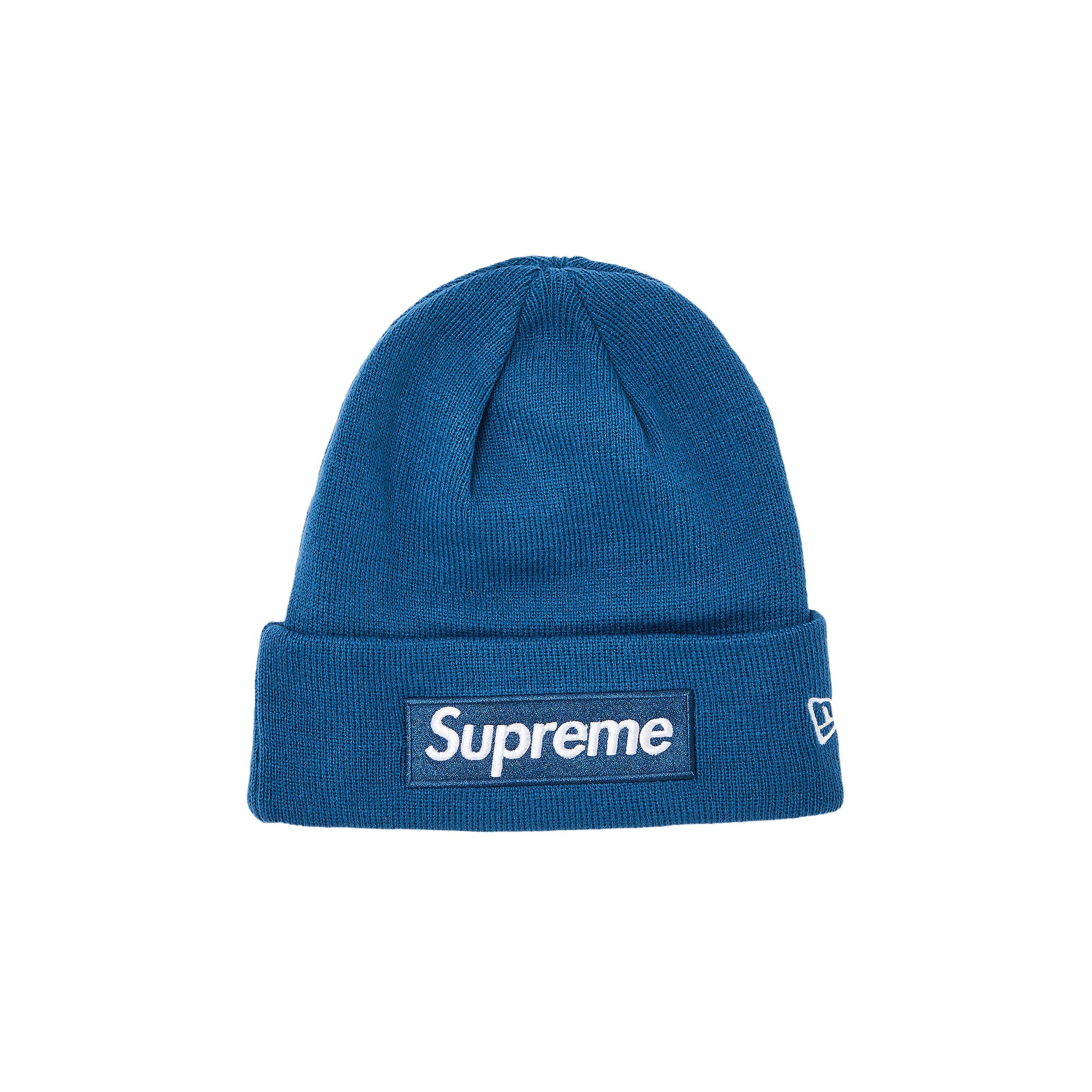 Buy Supreme x New Era Box Logo Beanie 'Blue' - FW23BN26 BLUE | GOAT CA