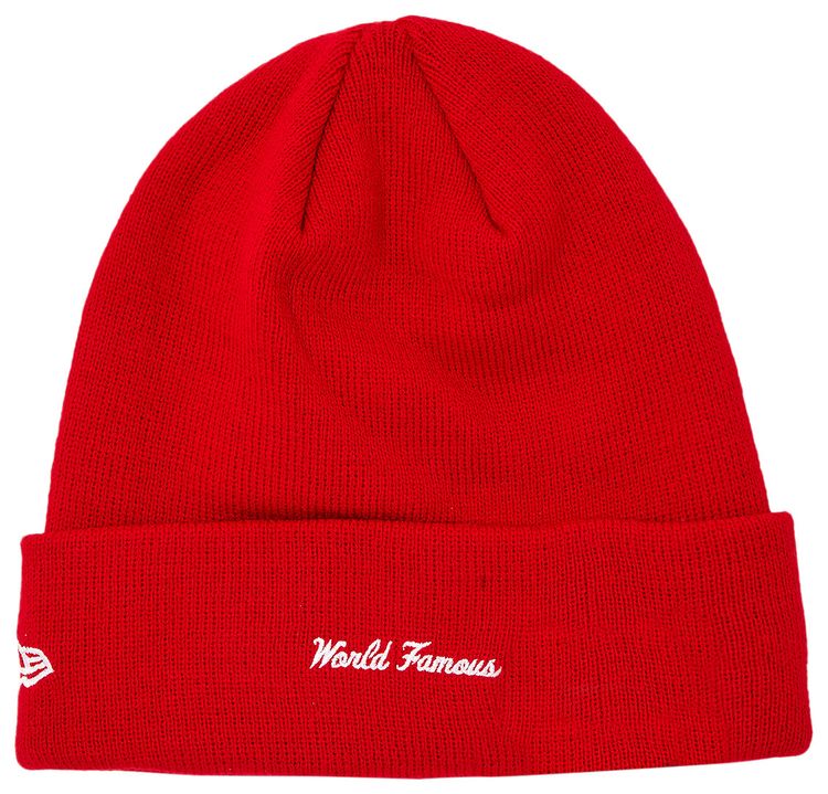 Supreme x New Era Box Logo Beanie Red