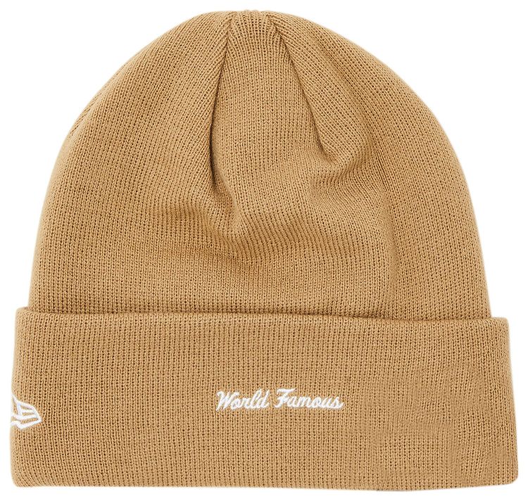 Supreme x New Era Box Logo Beanie Dark Sand