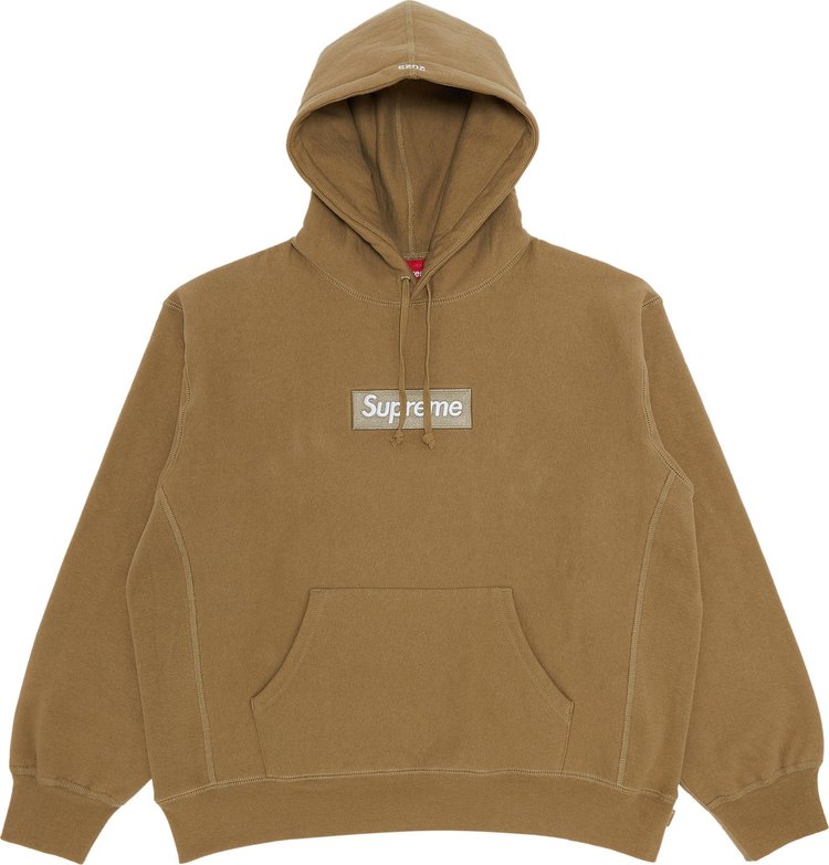 Supreme Box Logo Hooded Sweatshirt 'Dark Sand'