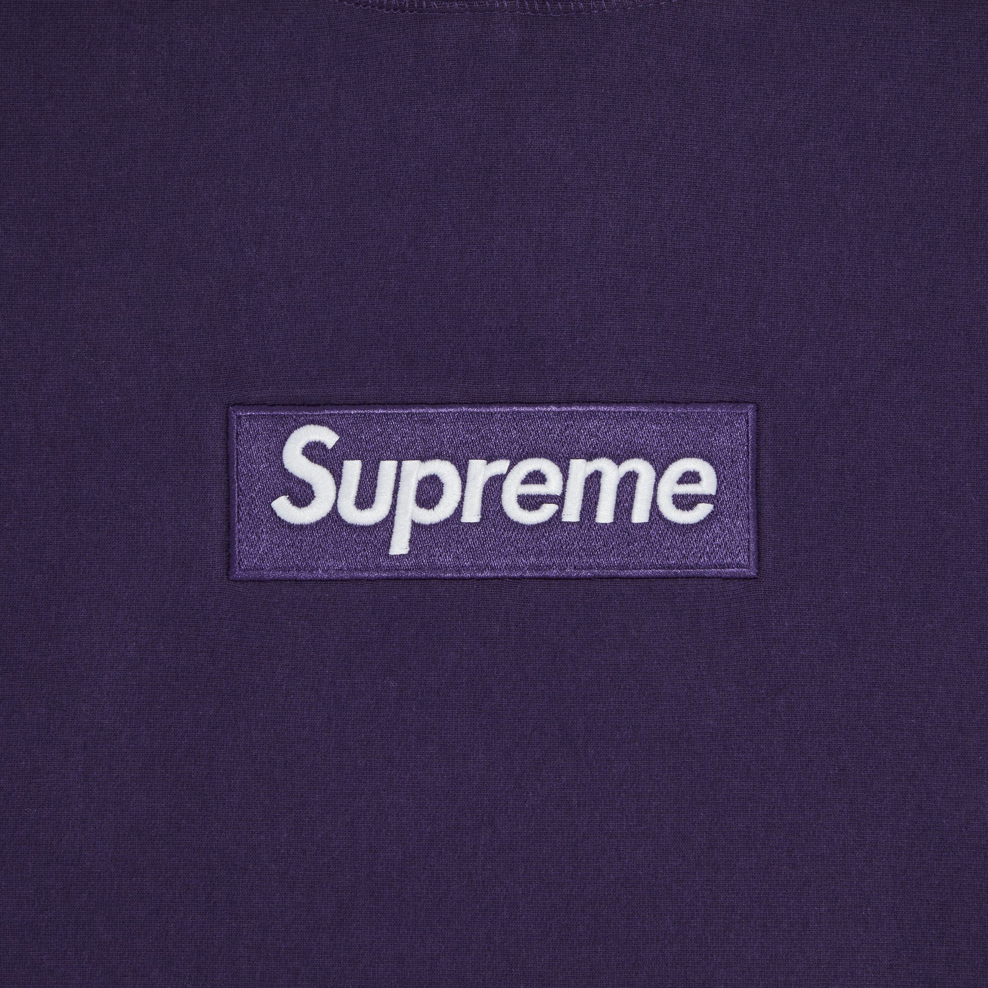 Supreme purple box logo hoodie top