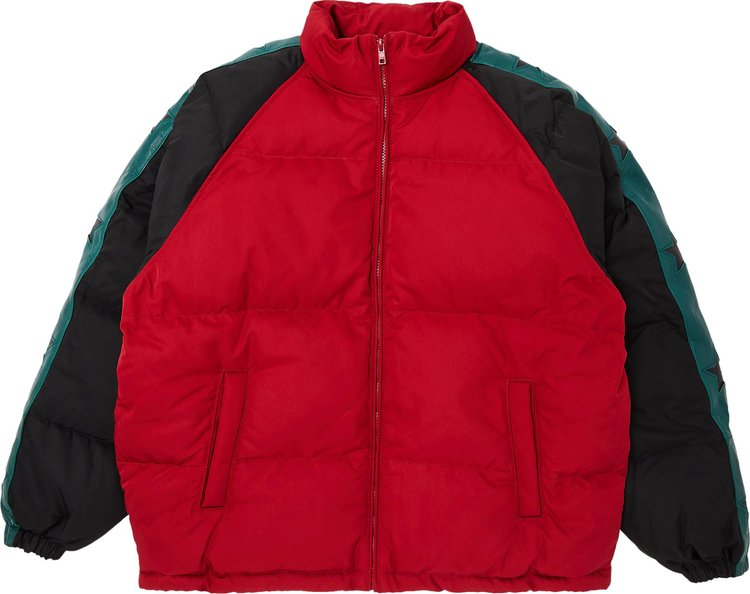 Supreme Star Sleeve Down Puffer Jacket 'Red'