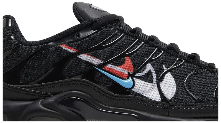 Nike Air Max Plus Multi Swoosh   Black Bright Crimson