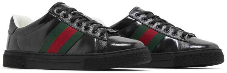 Gucci Ace GG Crystal Canvas   Black