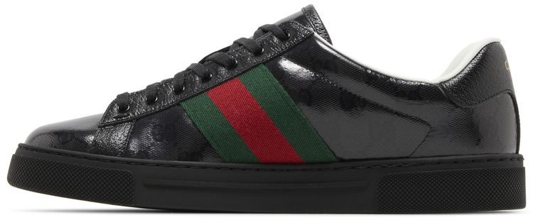 Gucci Ace GG Crystal Canvas   Black