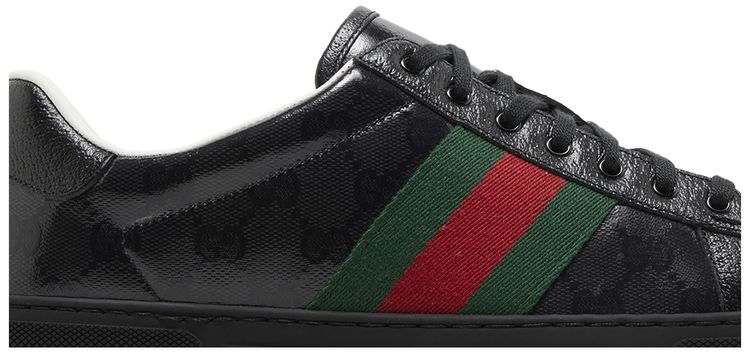 Gucci Ace GG Crystal Canvas   Black