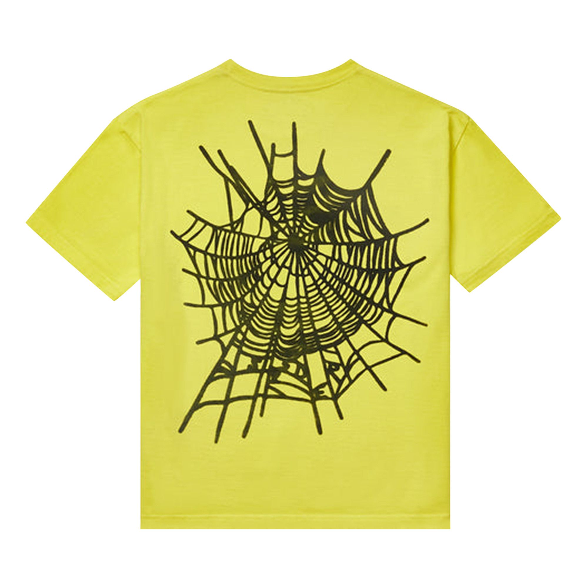 Sp5der Web Tee Yellow/Black Men's - FW23 - US