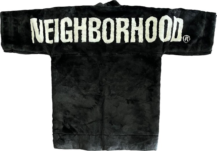 Neighborhood Fuzzy Kimono Jacket Black