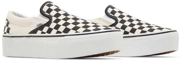 Classic Slip On Stackform Checkerboard   Black White