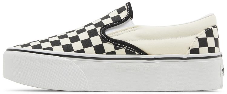 Classic Slip On Stackform Checkerboard   Black White