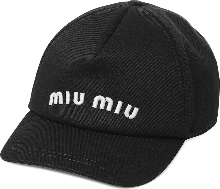 Miu Miu Drill Baseball Cap 'Black/White'
