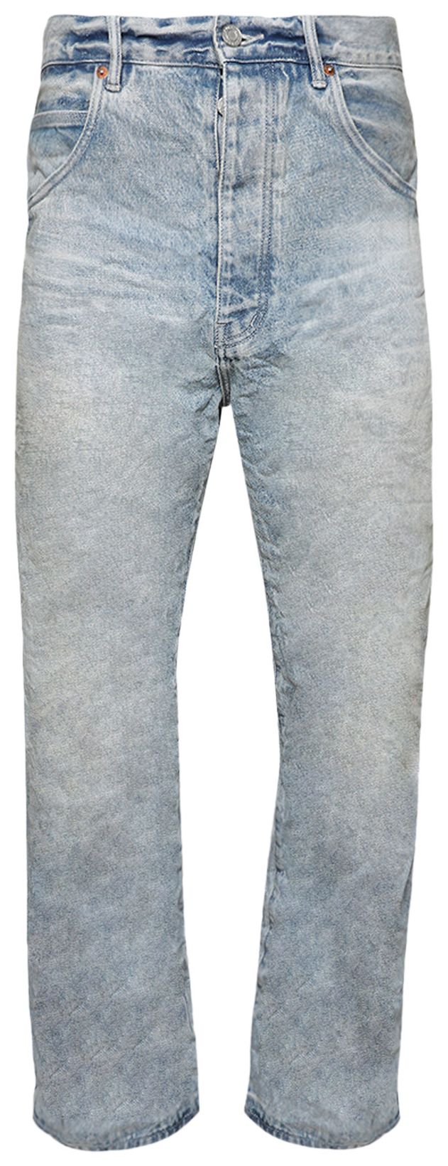 PURPLE BRAND Worn Baggy Jeans Light Indigo