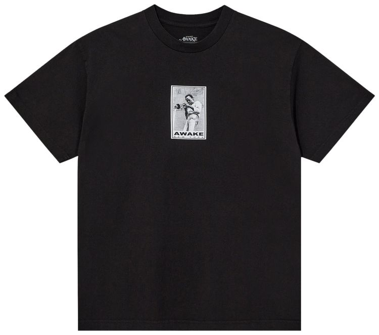 Awake NY Miles Davis Printed Short Sleeve T Shirt Black