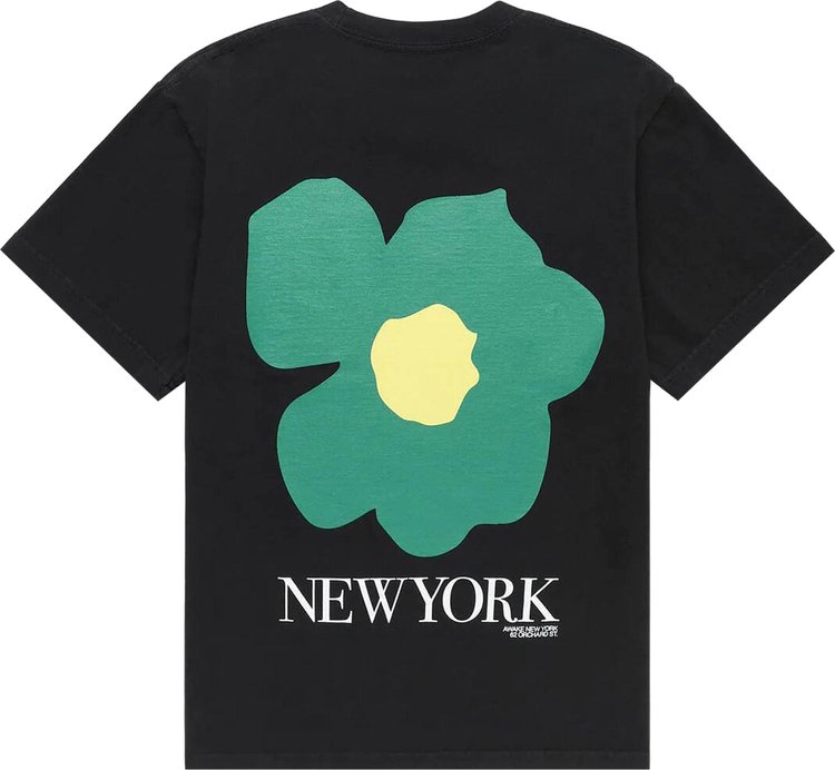 Awake NY Floral Printed T Shirt Charcoal