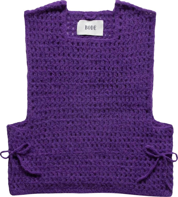Bode Crochet Vest 'Purple'