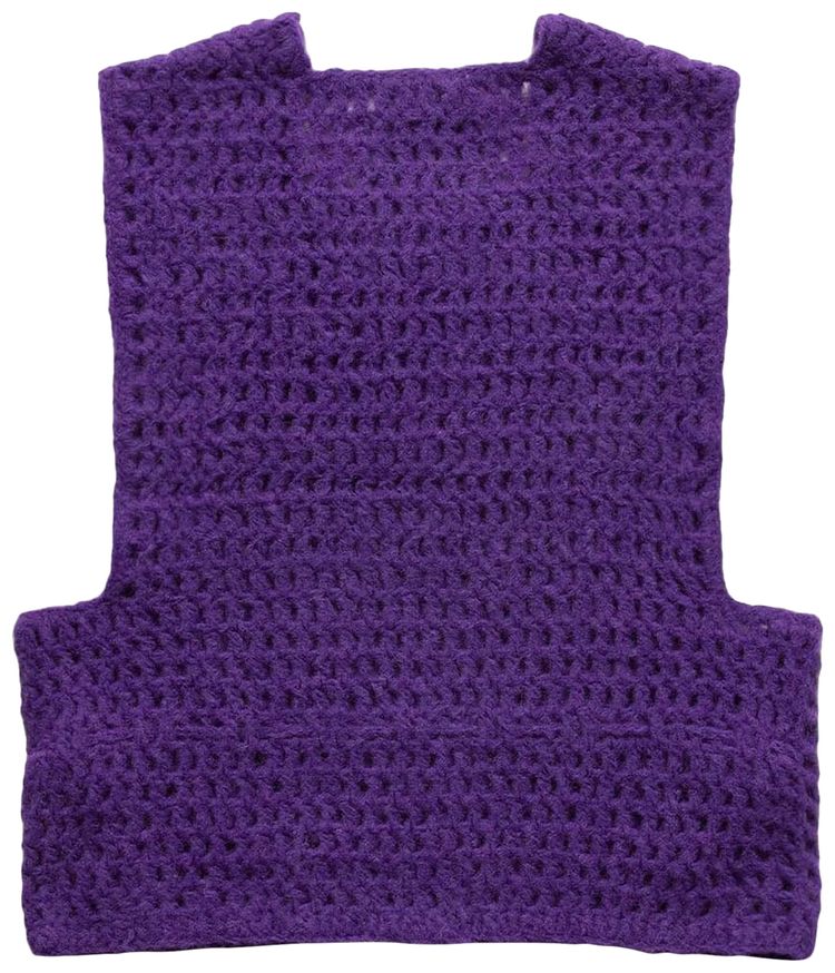 Bode Crochet Vest Purple