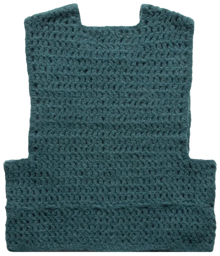 Bode Crochet Vest Green
