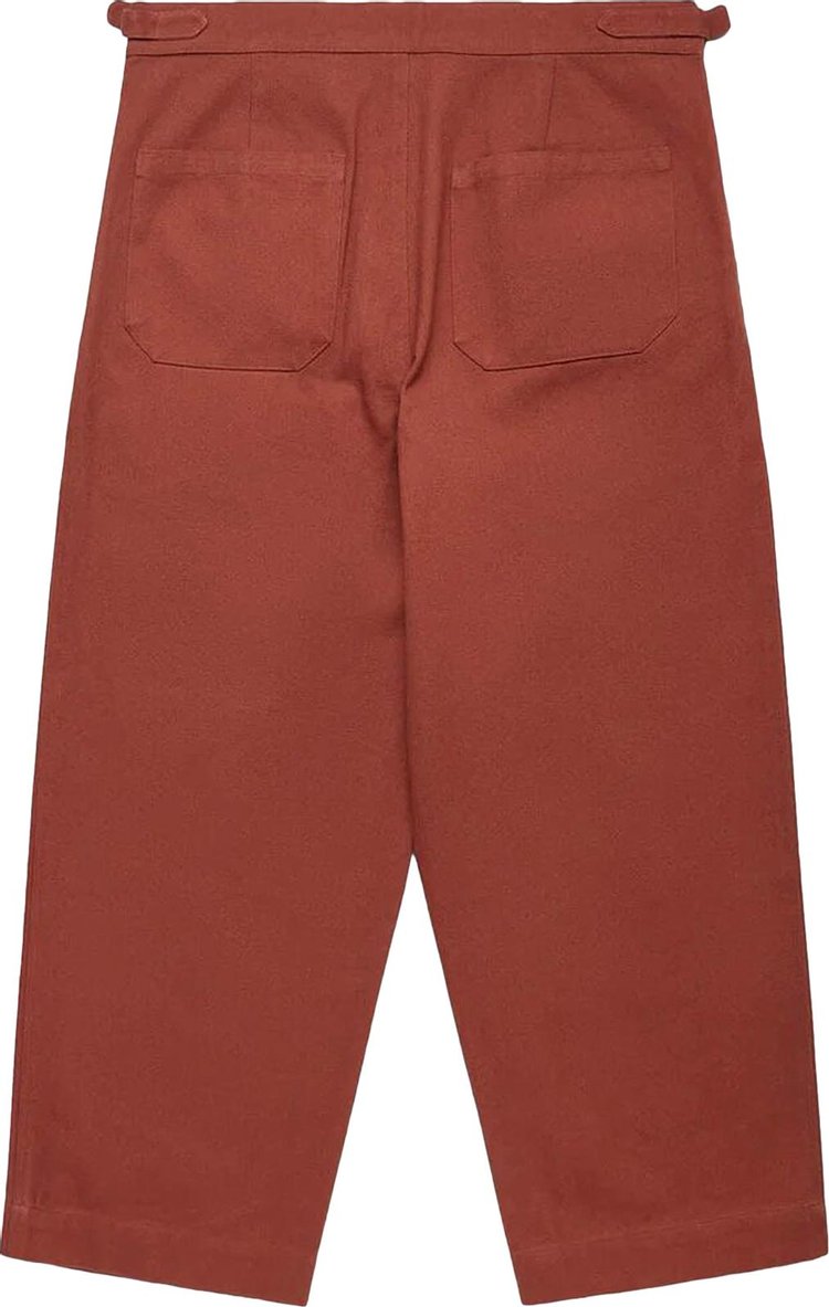 Bode Wide Leg Snap Trousers Cinnamon