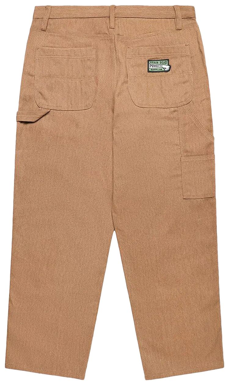 Brain Dead Bull Denim Double Knee Utility Pant Brown
