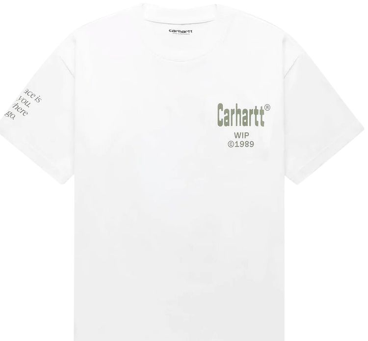 Carhartt WIP Home T Shirt WhiteDollar Green