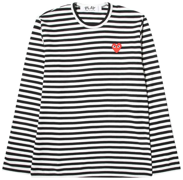 Comme des Garcons PLAY Striped T Shirt BlackWhite