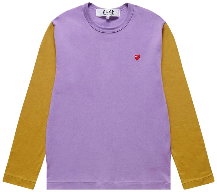 Comme des Garcons PLAY Bi Colour T Shirt PurpleOlive