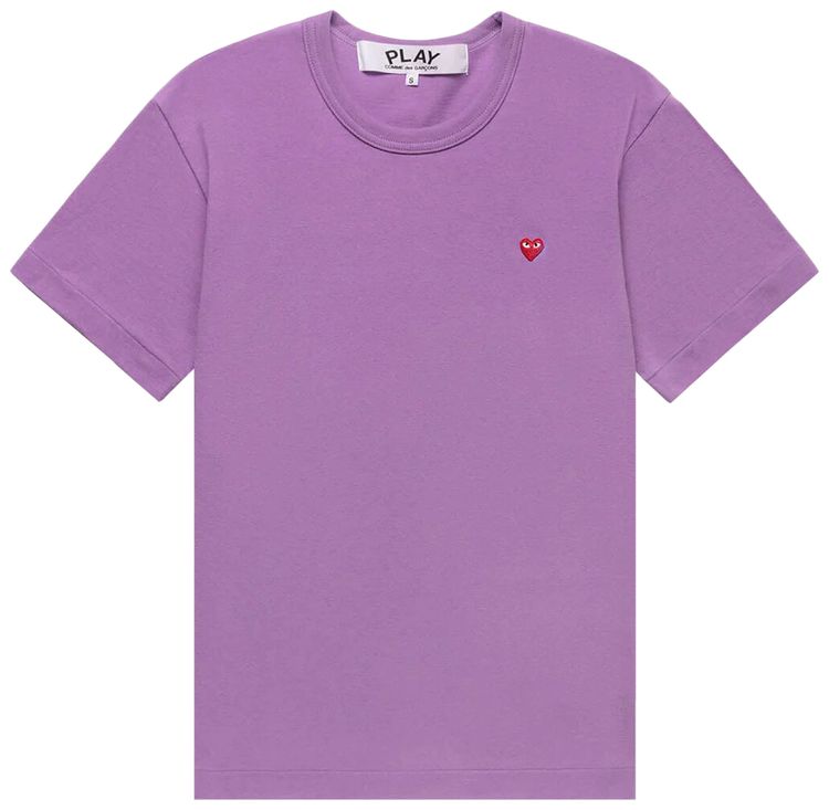 Comme des Garcons PLAY Small Red Heart T Shirt Purple