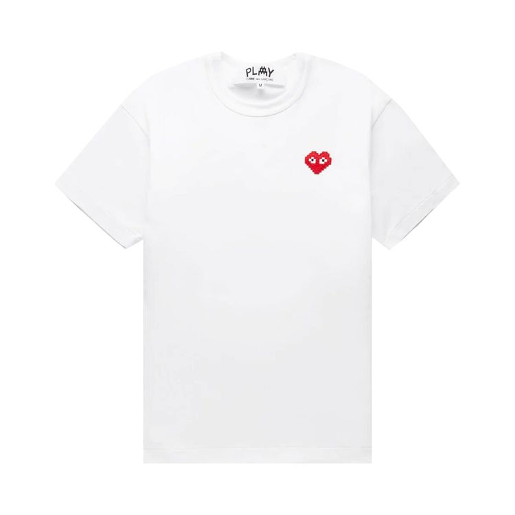 Comme des Garcons PLAY Invader Heart T Shirt White