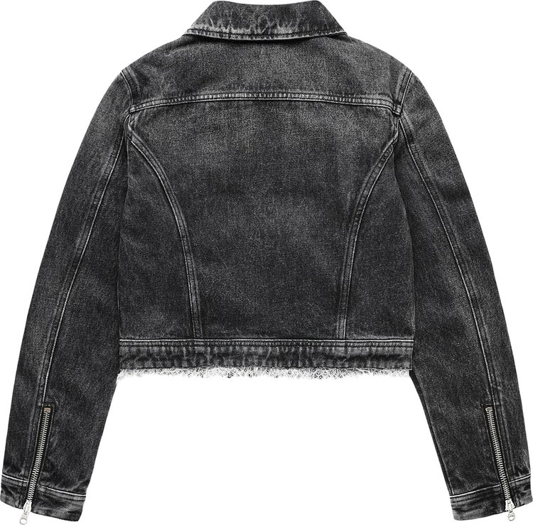 Diesel De Slimmy Z S Cropped Denim Jacket Black