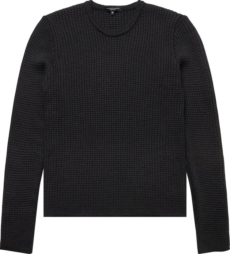 Engineered Garments Crew Neck Fisherman Sweater Black Waffle