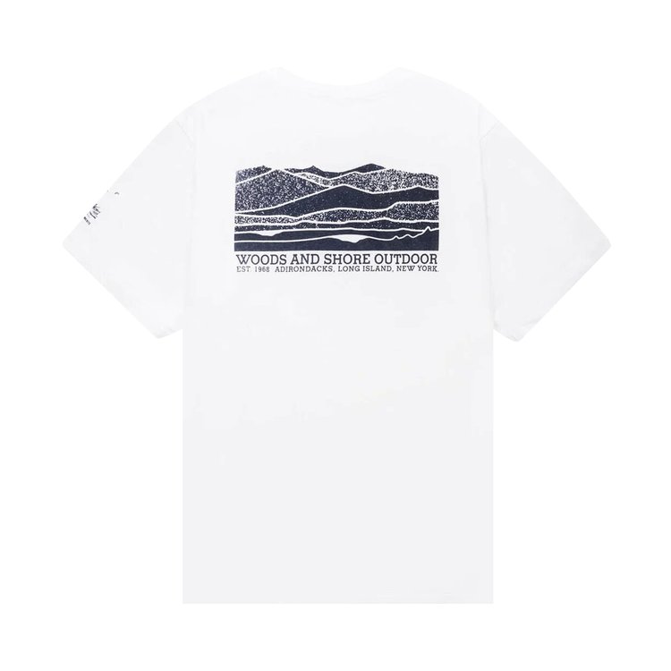 Engineered Garments Printed Cross Crew Neck T Shirt WhiteRide