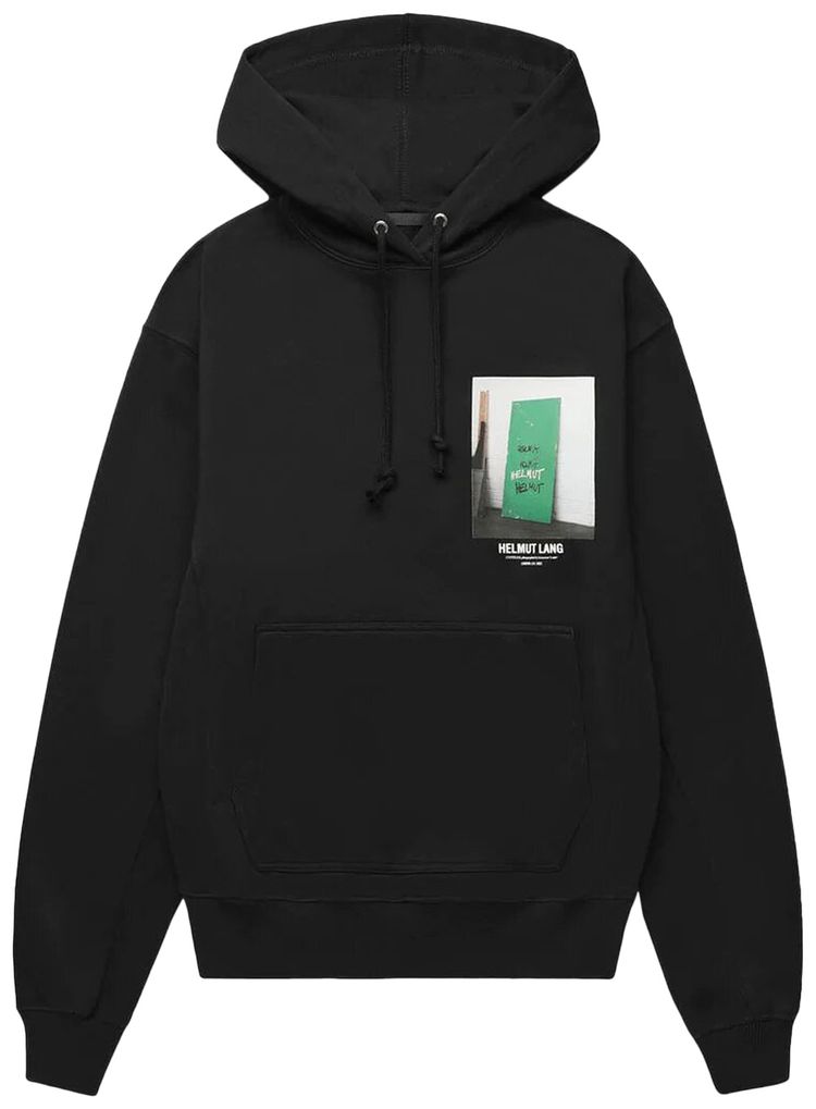 Helmut Lang Photo Logo Hoodie Black