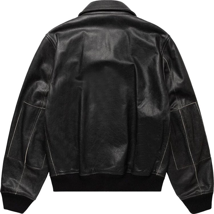 Helmut Lang Leather Bomber Black