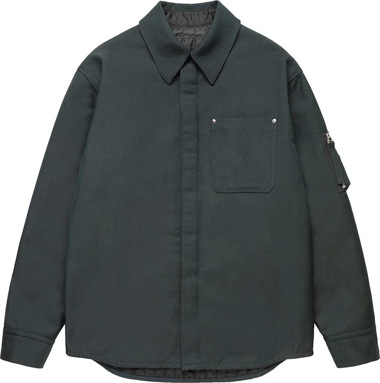 Helmut Lang Garbadine Shirt Jacket 'Evergreen'