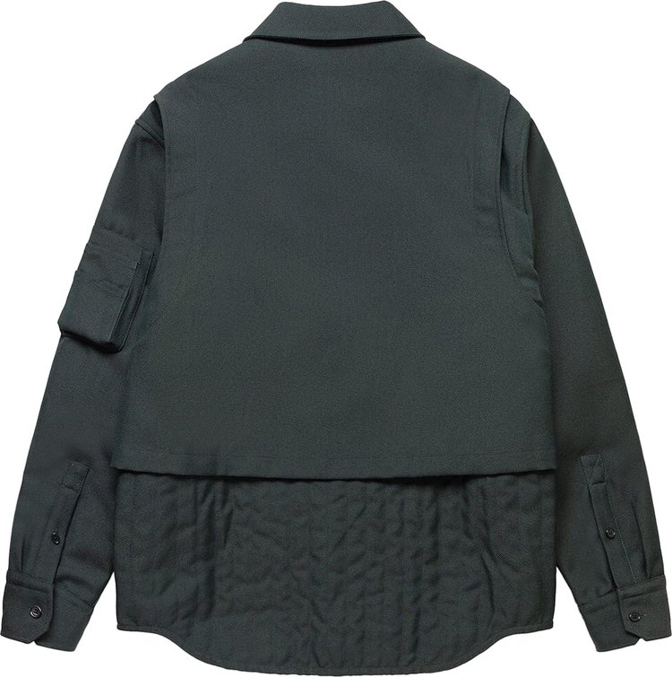 Helmut Lang Garbadine Shirt Jacket Evergreen