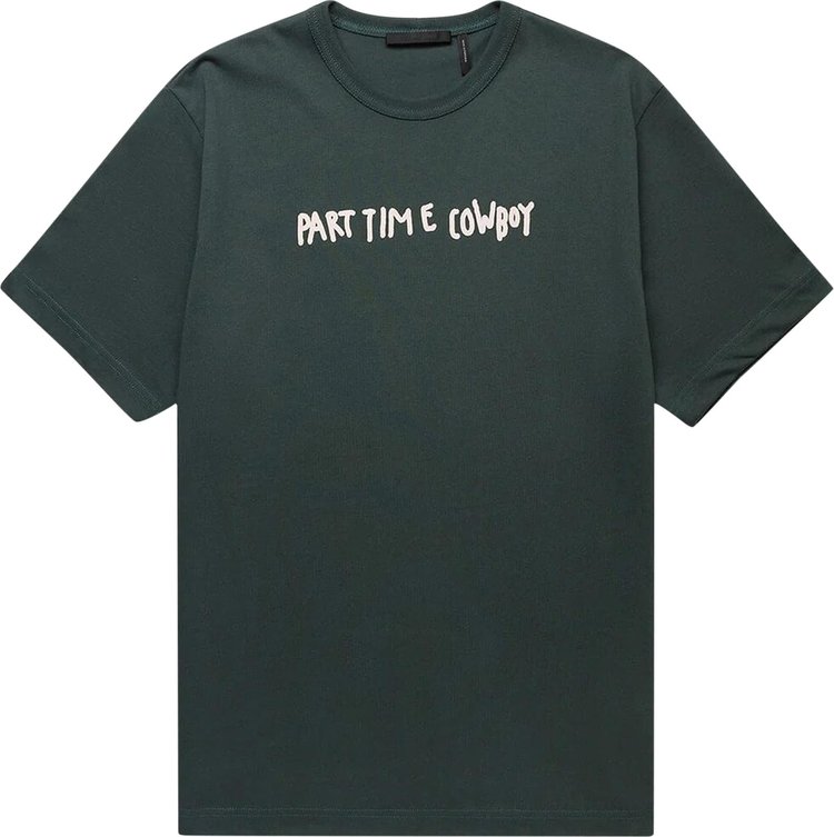 Helmut Lang Scribbled Cowboy T-Shirt 'Evergreen'