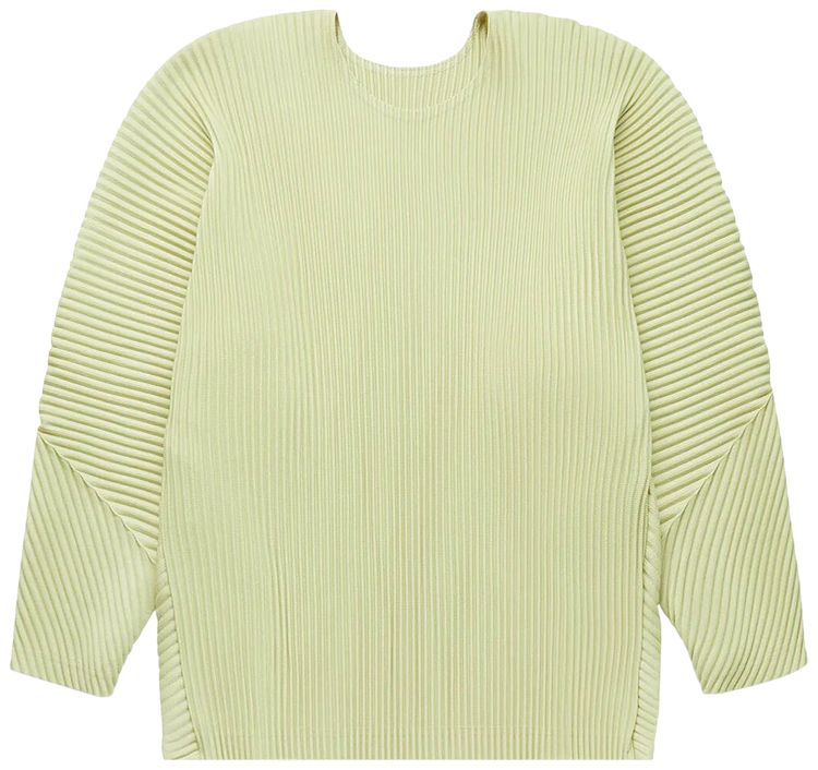 Homme Plisse Issey Miyake MC January Long Sleeve Shirt BeigeGreen
