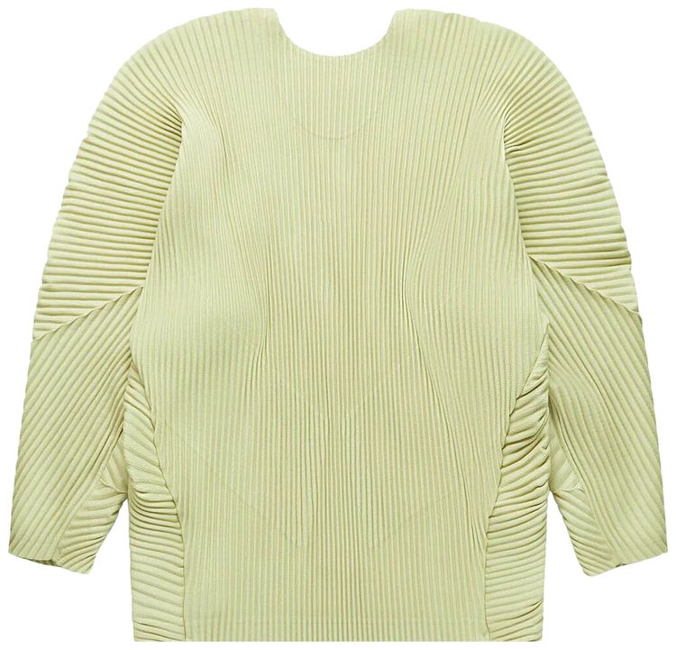 Homme Plisse Issey Miyake MC January Long Sleeve Shirt BeigeGreen