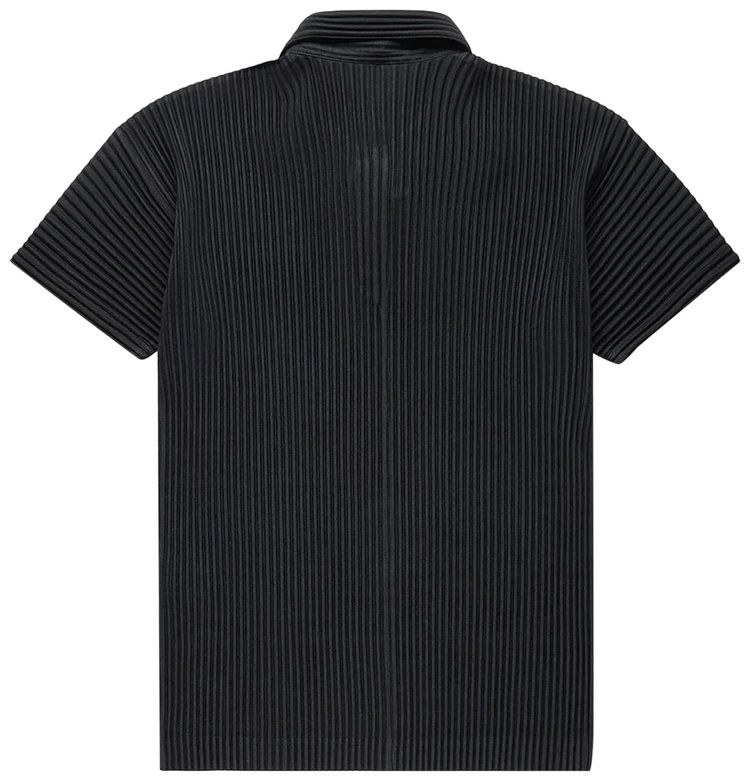 Homme Plisse Issey Miyake Basics Polo Shirt Black