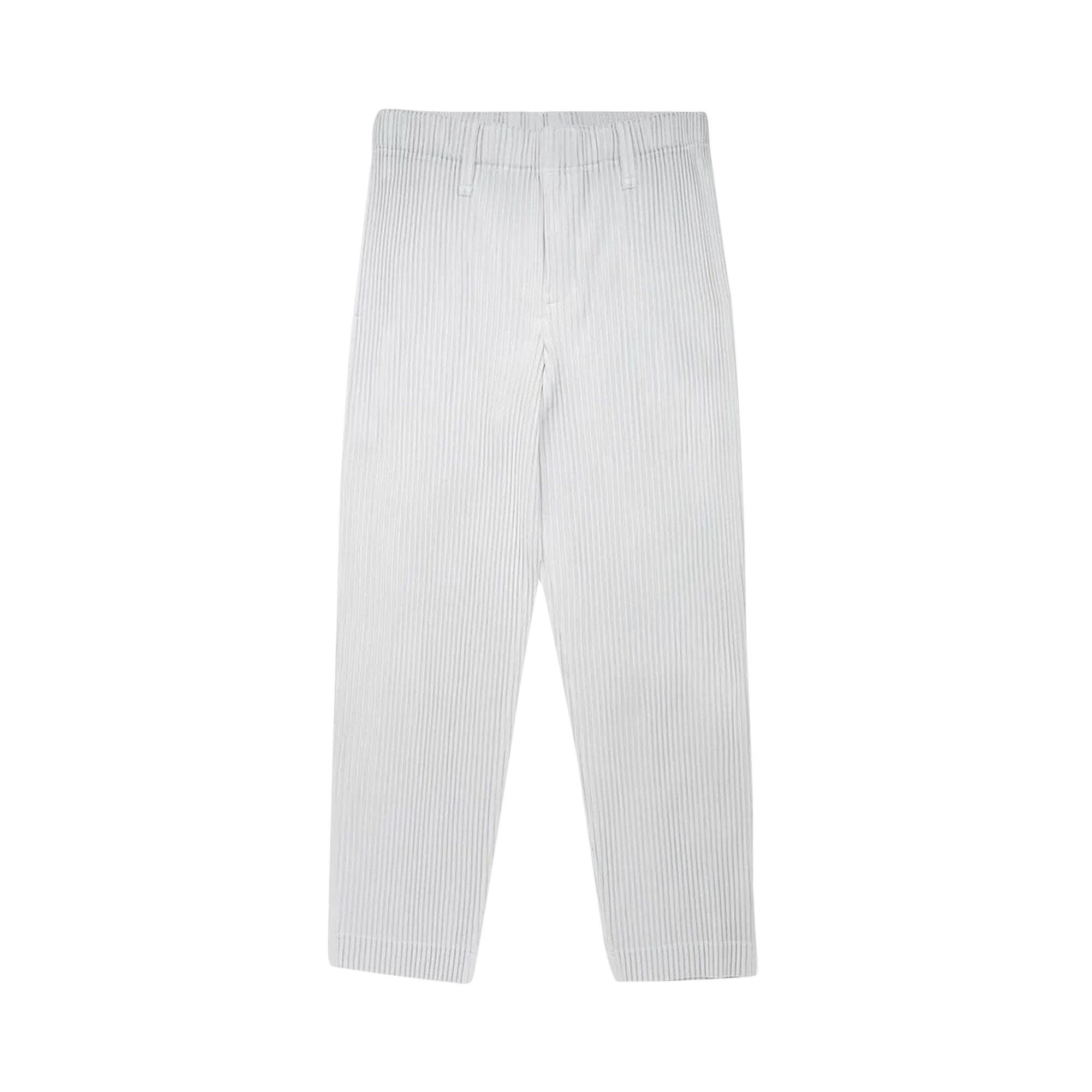 Buy Homme Plissé Issey Miyake Basics Trousers 'Light Grey