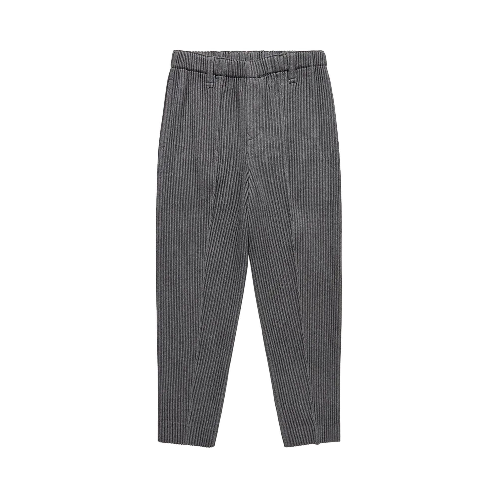 Buy Homme Plissé Issey Miyake Wool Like Light Pants 'Charcoal/Grey