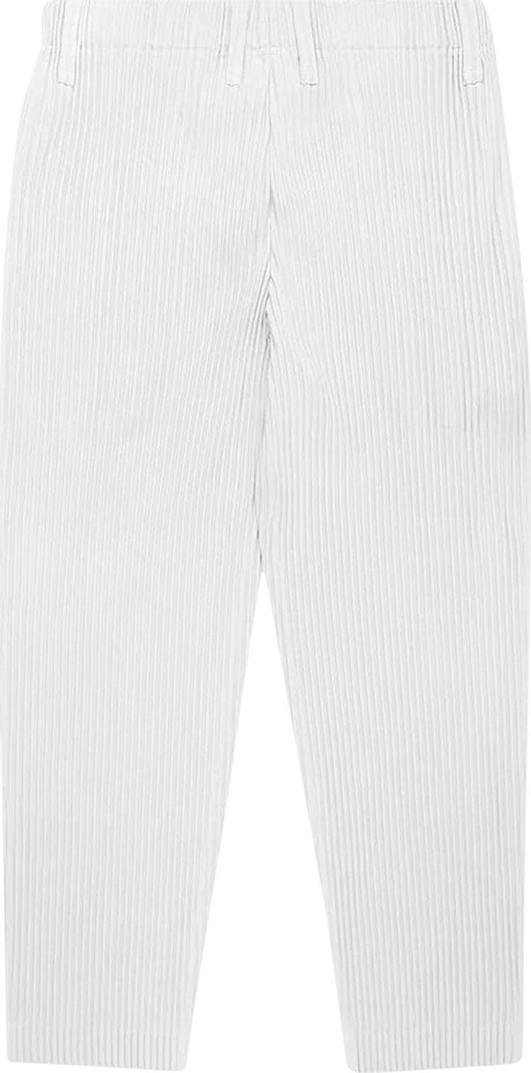 Homme Plisse Issey Miyake Basics Tapered Trousers Light Grey