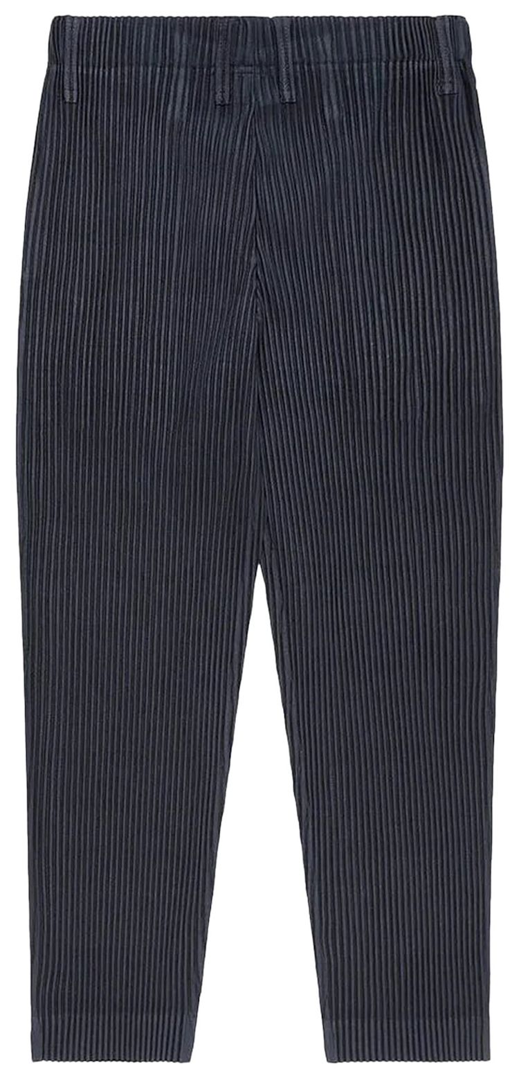 Homme Plisse Issey Miyake Basics Tapered Trousers Navy