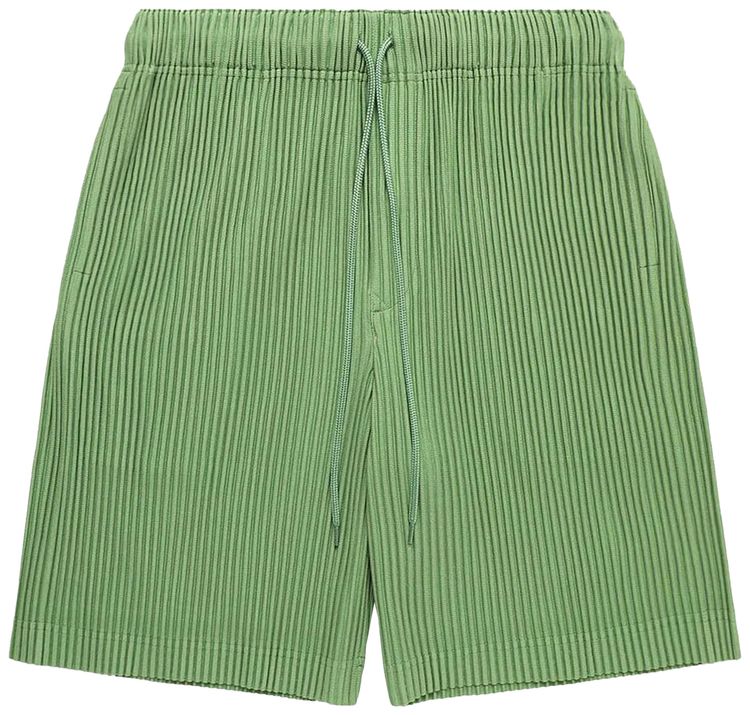 Homme Plisse Issey Miyake Color Pleats Bottoms Grass Green