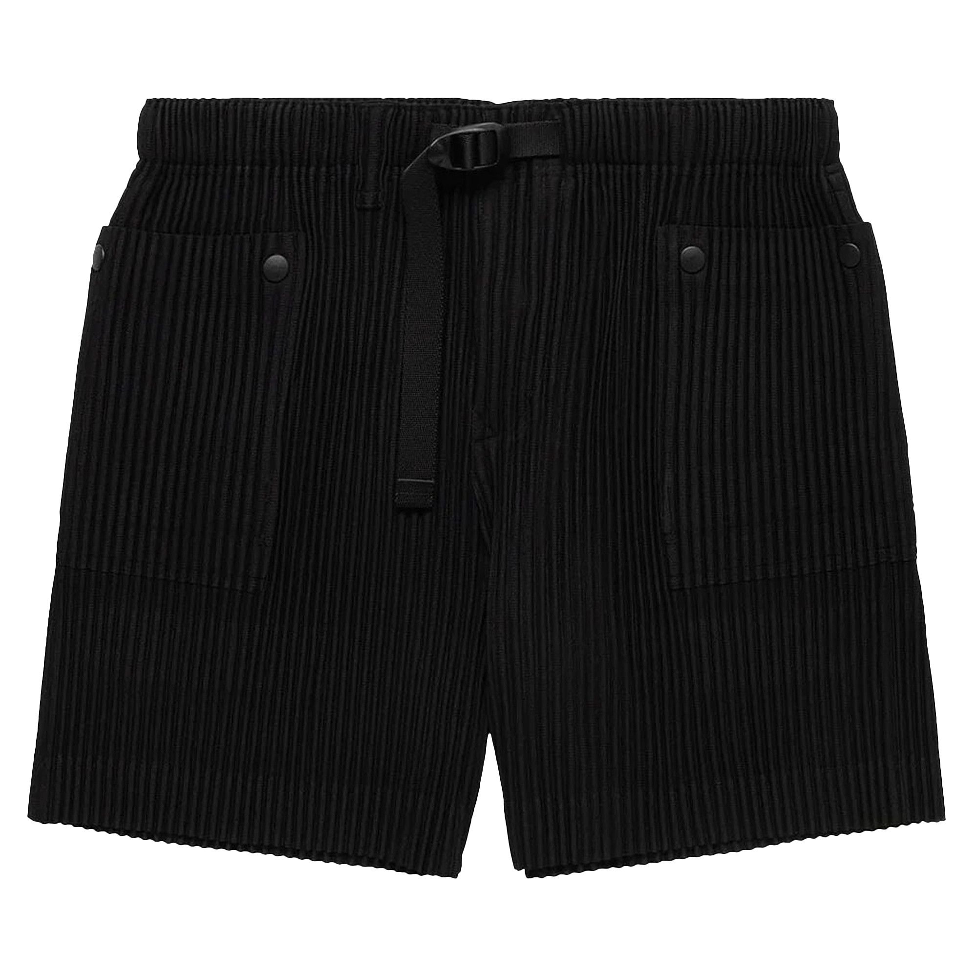 Buy Homme Plissé Issey Miyake Flip Shorts 'Black' - HP36JF174 BLAC