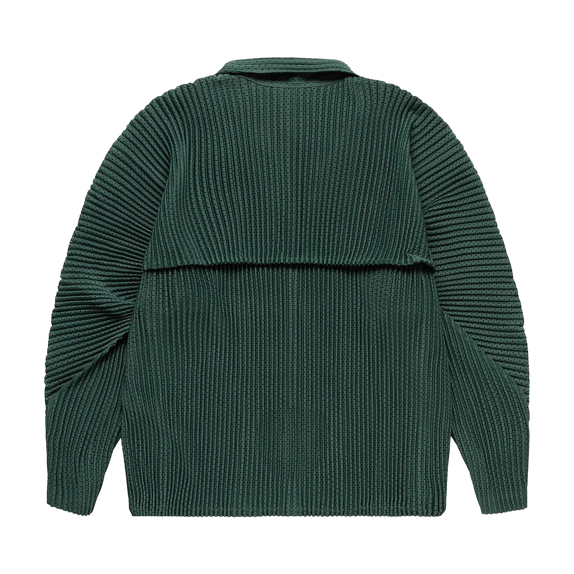 Buy Homme Plissé Issey Miyake Outer Mesh Jacket 'Green