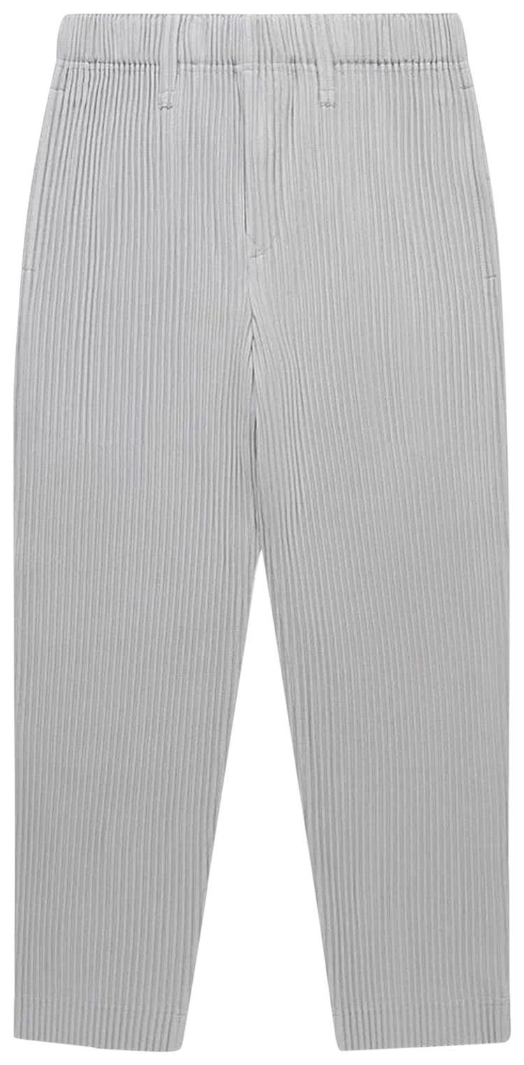 Homme Plisse Issey Miyake Pleats Trousers Light Grey