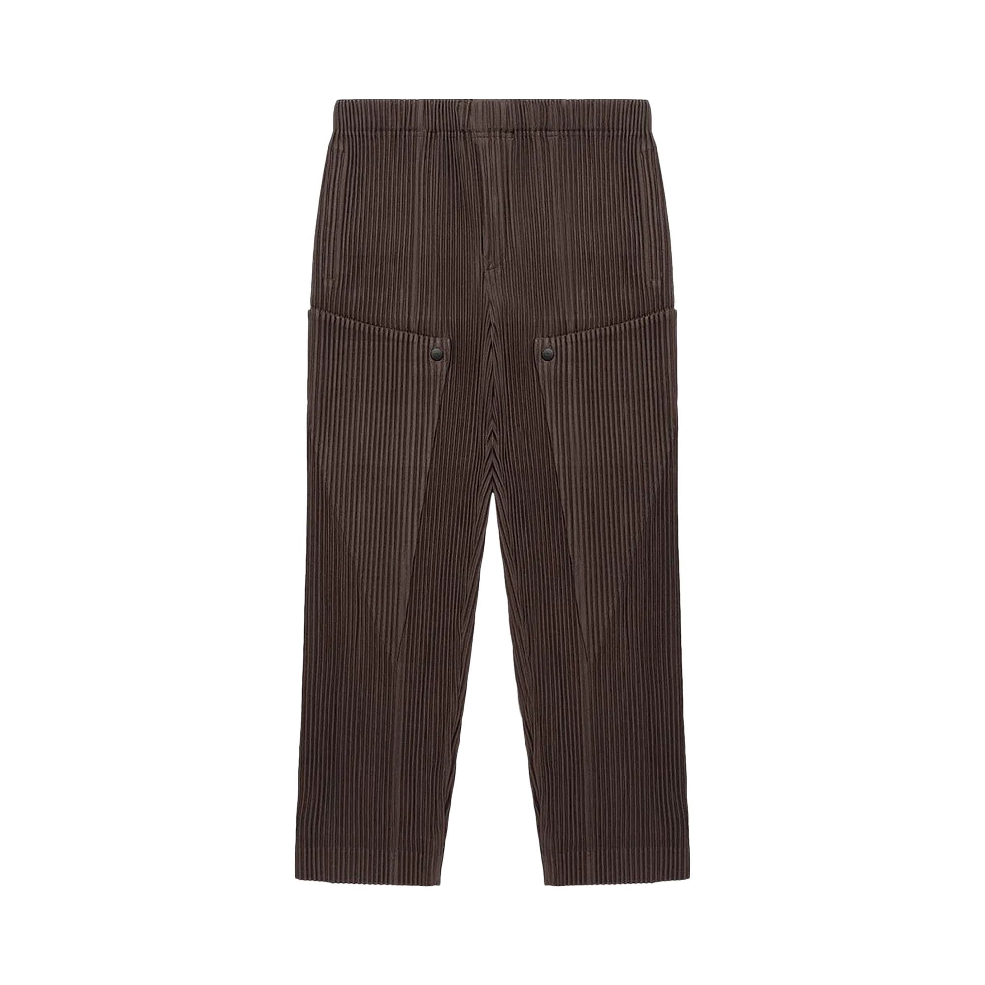 Buy Homme Plissé Issey Miyake Unfold Trousers 'Soil Brown' - HP38JF366 45 |  GOAT
