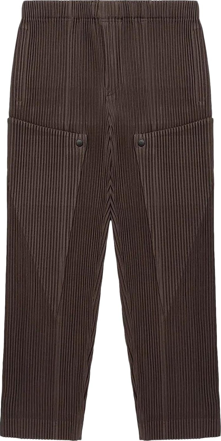 Homme Plissé Issey Miyake Unfold Trousers 'Soil Brown'